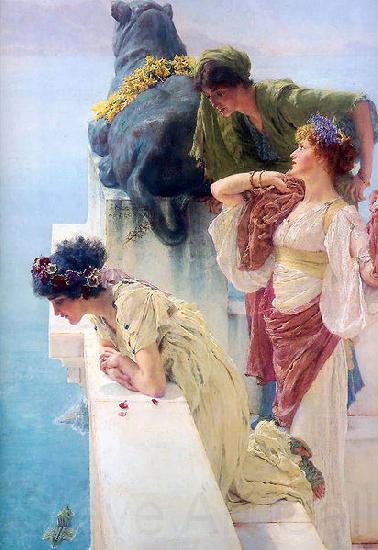 Sir Lawrence Alma-Tadema,OM.RA,RWS A coign of vantage France oil painting art